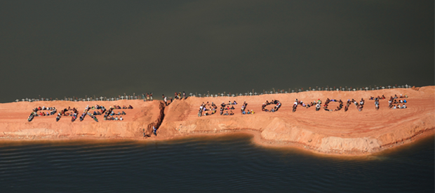 During the Xingu+23 gathering hundreds of people occupied the Belo Monte Dam site