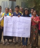 Dam affected villagers from the Sesan and Srepok rivers support Alex