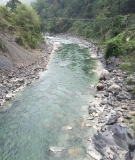 A free flowing stretch of the Rangit river
