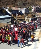 A protest rally by more than 1000 monks in Tawang took place on December 24