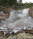 Ly fish traps traditionally used by fishermen in Southern Laos have been banned from the Khone Falls