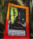  A photo of Berta, on display in front of First Presbyterian the evening of the vigil. 
