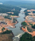 Construction of the São Manoel Dam in the Brazilian Amazon.
