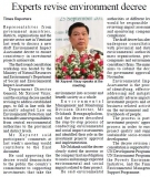 News article highlighting involvement of government and private sector in revisions of Decree 112