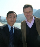 Mr Wu & Gustaf Klarin at Tongwan Hydropower Station, China, 2008