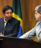 Bolivian Chancellor Choquehuanca meets with Brazilian Minister Amorim