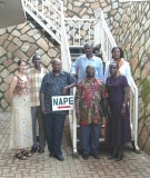 NAPE staff and Terri Hathaway (Int. Rivers), Uganda