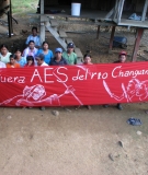 Banner at Protest Against AES
