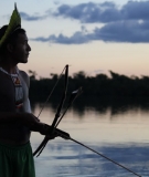 Kayapó leader on the Xingu River