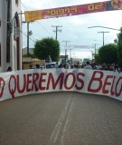 Protestors in Altamira, Pará