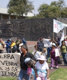 Protest against El Zapotillo Dam at University of Mexico, in Mexico DF, Feb. 2009