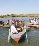 Nile Project musicians make music on the Nile near Aswan.