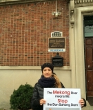 Rainforest Rescue presents a petition to the Lao Embassy in Washington DC, with more than 85,000 signatures calling for the protection of the Mekong River and cancellation of the Don Sahong Dam.
