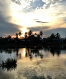 Sunset on the Mekong River in Siphandone