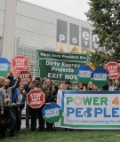 Activists called for Power 4 People in front of the World Bank during the Bank’s fall meetings in October.
