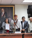 Wampís leaders meet with the Peruvian government.