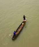 A boat on the Mekong River.