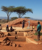 Small-scale water harvesting structure in Ethiopia