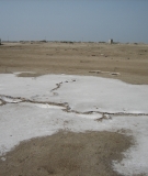Salt lakes near the Indus delta in Sindh, Pakistan. 