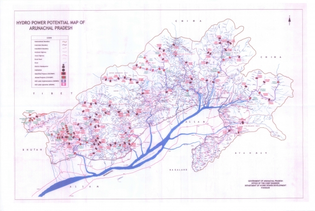 Hydro Power Potential Map of Arunachal Pradesh