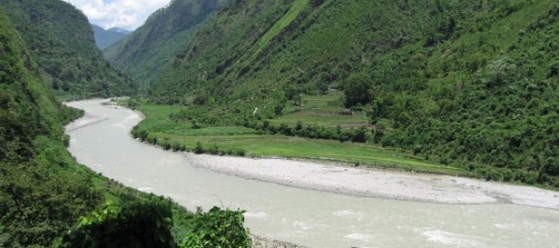 The Seti River in Western Nepal. Site of the planned 750MW West Seti Hydropower Project.
