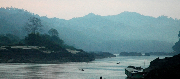 The Mekong River, downstream of the proposed Xayaburi Dam site