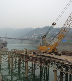 Construction along the Chishui River, a major tributary of the Yangtze (February 2018)
