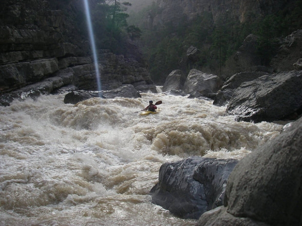 Rafting the Ermenek River in Turkey's Taurus region. The rapids have been lost to a dam.