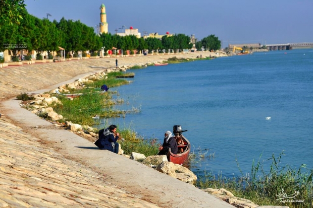The banks of the Tigris River.