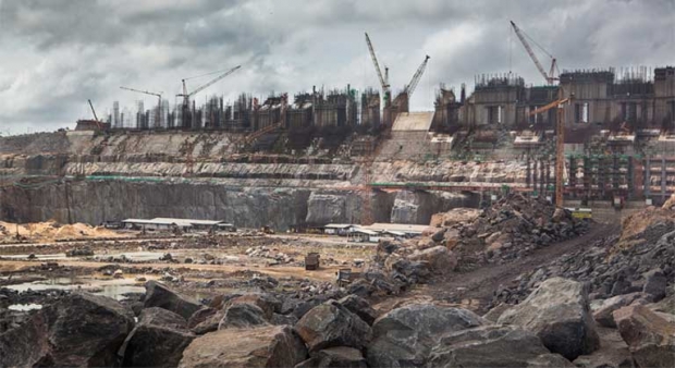 Construction site of the Belo Monte dam, on the Xingu river, Brazil. There have been important failings in the licensing process here, say government critics, including a deeply flawed Environmental Impact Assessment, and a lack of free, prior and informed consent for affected communities.
