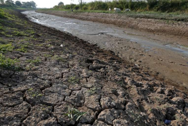 A dry canal in Nakhonsawan province, north of Bangkok. Thailand expects to extract up to 47 million cu m of water from the Mekong river over the next three months to irrigate its farms inland.