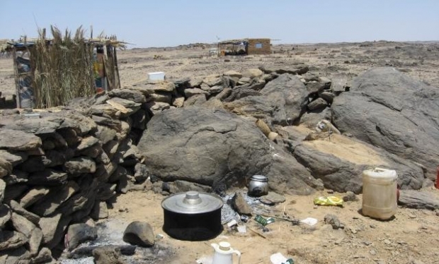 Cooking area for Amri school, set up by Merowe Dam refugees after they were flooded out. The Merowe Dam was built on the Nile’s fourth cataract between 2003 and 2009.
