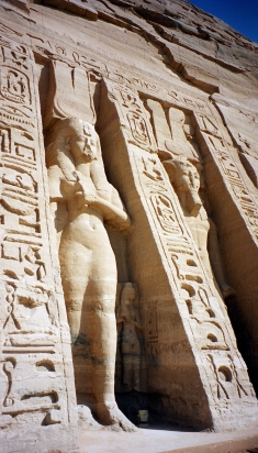 The Nubian monuments, constructed by Pharaoh Ramesses II (1300 BCE), Nubia.