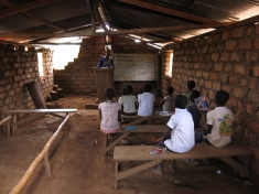 Students learning without electricity in Bas-Congo, DRC