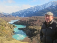Patrick in front of one of the proposed HidroAysén dam sites.