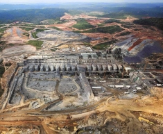 The massive destruction of the Amazon for the Belo Monte Dam is undeniable when seen from above.