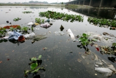 A putrid Yamuna as it flows 22 kilometres through Delhi's municipal limits