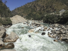 The free flowing Punatsangchu river will be obstructed by two large dams, scheduled to be completed in 2018