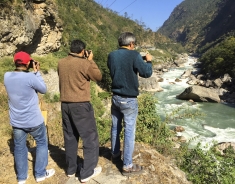 The Indian civil society contingent visited the Punatsangchu river and the dam sites