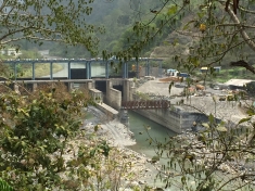 Jorethang Loop HEP barrage site under construction