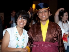 His Holiness Gyalwang Drukpa with Margarita Diaz, Tijuana Waterkeeper and 2014 River Hero.