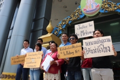 Lawyers representing the Thai community members who filed the case against the Xayaburi Dam, return to Court Friday to submit their final testimony