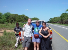Lori and friends in Mozambique, 2007