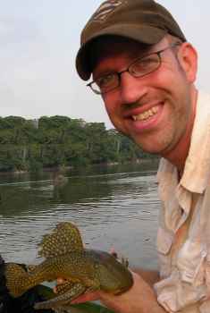 With an undescribed Baryancistrus species in the upper Tapajós River drainage, southern Para State, central Brazil.