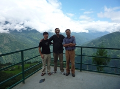 Samir with colleagues during his trip to Dzongu