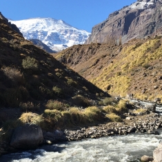 Yeso River, tributary of the Maipo River.