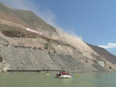 Raft Approaching the Ahai Dam Site
