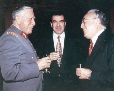 Dictator Pinochet with current presidential candidate Eduardo Frei and current Minister of the Interior Perez Yoma