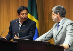 Bolivian Chancellor Choquehuanca meets with Brazilian Minister Amorim
