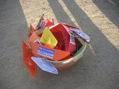 From the 2007 Day of Actions for Rivers: Handmade Boats Released along Ebro River